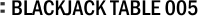BLACKJACK TABLE 005